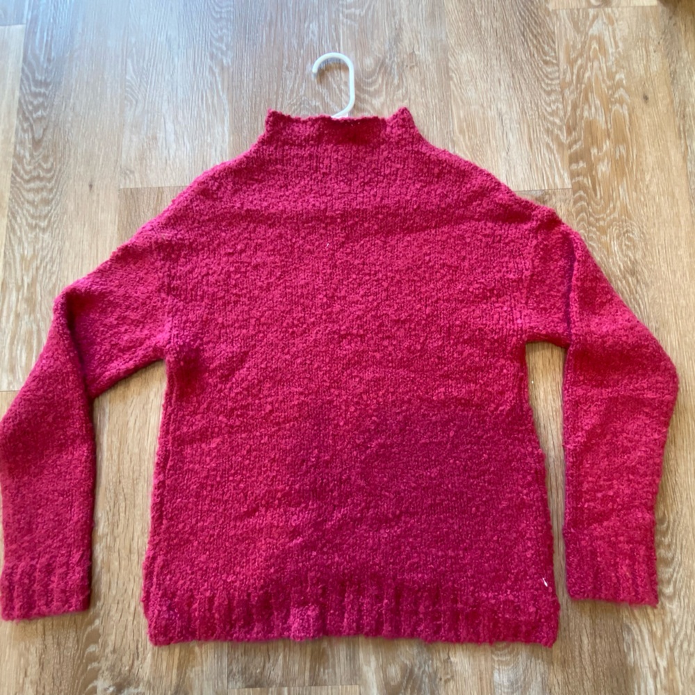 BP Fuchsia Textured Crew Neck Sweater